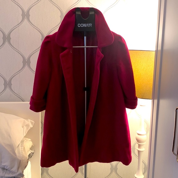 Fushia Thigh length coat - Picture 5 of 8